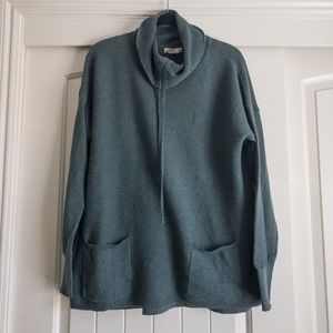 Dark green funnel neck sweater